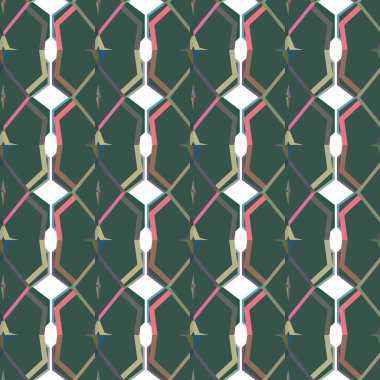 Geometrik süslemeli vektör deseni. Kusursuz tasarım dokusu 