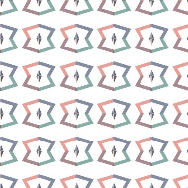 Geometrik süslemeli kusursuz desen. vektör illüstrasyonu