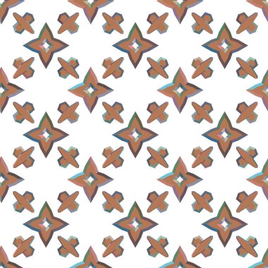 Geometrik süslemeli vektör deseni. Kusursuz tasarım dokusu 