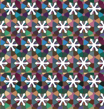 Geometrik süslemeli vektör deseni. Kusursuz tasarım dokusu 