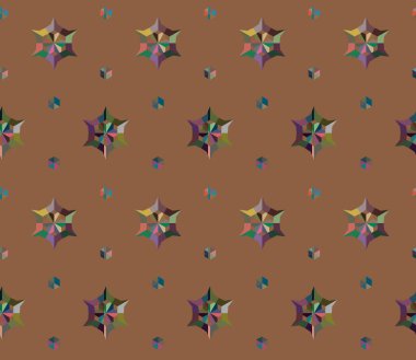 Yıldızlı kusursuz desen. Vektör illüstrasyonu