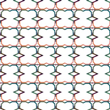 Geometrik süslemeli vektör deseni. Kusursuz tasarım dokusu 