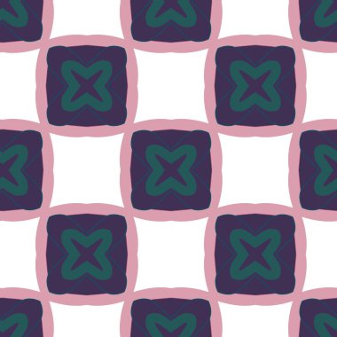 Geometrik süslemeli vektör deseni. Kusursuz tasarım dokusu 