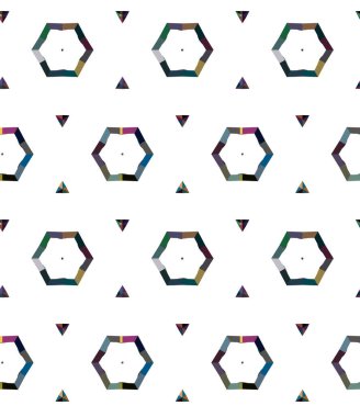 Geometrik süslemeli vektör deseni. Kusursuz tasarım dokusu 