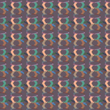 Geometrik süslemeli vektör deseni. Kusursuz tasarım dokusu 