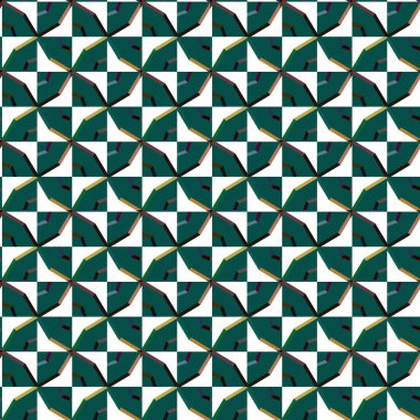 Geometrik süslemeli vektör deseni. Kusursuz tasarım dokusu 