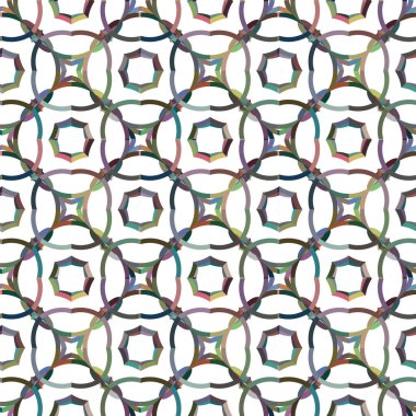Geometrik süslemeli vektör deseni. Kusursuz tasarım dokusu 