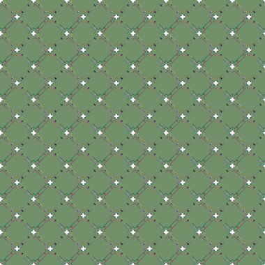 Geometrik süslemeli vektör deseni. Kusursuz tasarım dokusu 