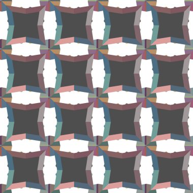 Geometrik süslemeli vektör deseni. Kusursuz tasarım dokusu 