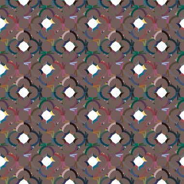 Geometrik süslemeli vektör deseni. Kusursuz tasarım dokusu