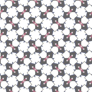 Geometrik süslemeli vektör deseni. Kusursuz tasarım dokusu 