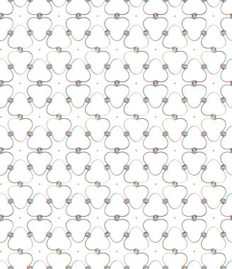 Geometrik süslemeli vektör deseni. Kusursuz tasarım dokusu