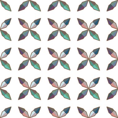 Geometrik süslemeli vektör deseni. Kusursuz tasarım dokusu 