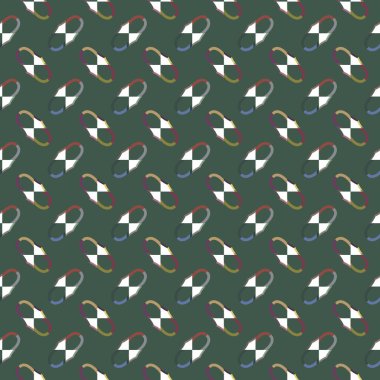 Geometrik süslemeli vektör deseni. Kusursuz tasarım dokusu