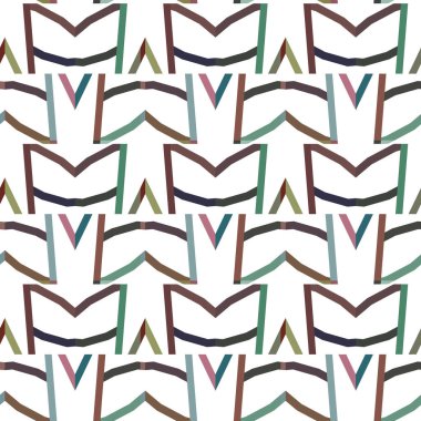 Geometrik süslemeli vektör deseni. Kusursuz tasarım dokusu