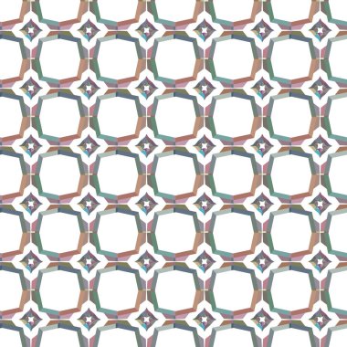 Geometrik süslemeli vektör deseni. Kusursuz tasarım dokusu 