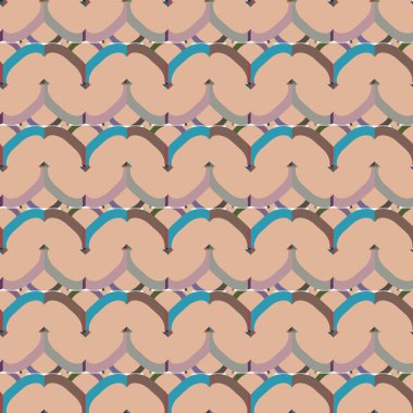 Geometrik süslemeli vektör deseni. Kusursuz tasarım dokusu 