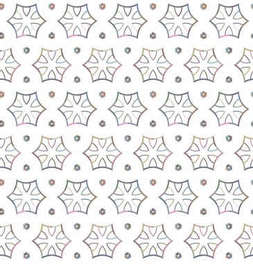 Geometrik süslemeli vektör deseni. Kusursuz tasarım dokusu