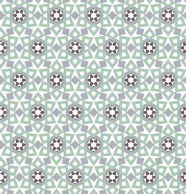 Geometrik süslemeli vektör deseni. Kusursuz tasarım dokusu