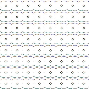 Geometrik süslemeli vektör deseni. Kusursuz tasarım dokusu