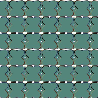 Geometrik süslemeli vektör deseni. Kusursuz tasarım dokusu