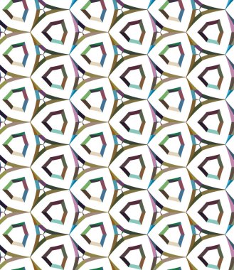 Geometrik süslemeli vektör deseni. Kusursuz tasarım dokusu 