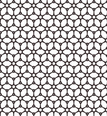 Geometrik süslemeli vektör deseni. Kusursuz tasarım dokusu