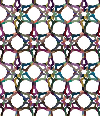 Geometrik süslemeli vektör deseni. Kusursuz tasarım dokusu