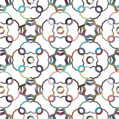 Geometrik süslemeli vektör deseni. Kusursuz tasarım dokusu 