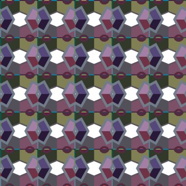 Geometrik süslemeli vektör deseni. Kusursuz tasarım dokusu 