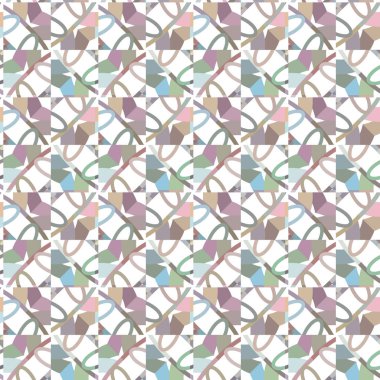 Geometrik süslemeli vektör deseni. Kusursuz tasarım dokusu