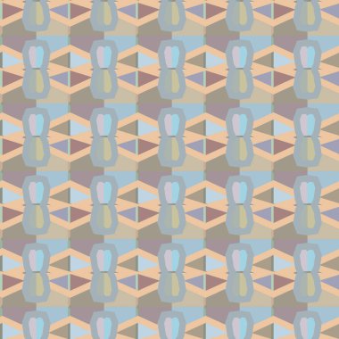 Geometrik süslemeli vektör deseni. Kusursuz tasarım dokusu 