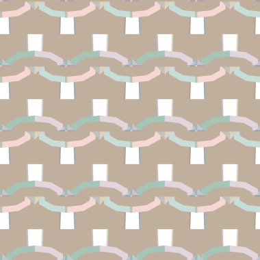 Geometrik süslemeli vektör deseni. Kusursuz tasarım dokusu 