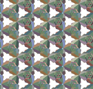 Geometrik süslemeli vektör deseni. Kusursuz tasarım dokusu