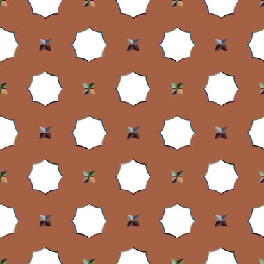 Geometrik süslemeli vektör deseni. Kusursuz tasarım dokusu 