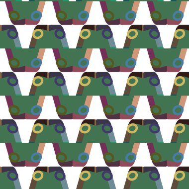 Geometrik süslemeli vektör deseni. Kusursuz tasarım dokusu 