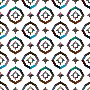 Geometrik süslemeli vektör deseni. Kusursuz tasarım dokusu 