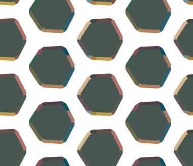 Geometrik süslemeli vektör deseni. Kusursuz tasarım dokusu 