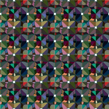 Geometrik süslemeli vektör deseni. Kusursuz tasarım dokusu