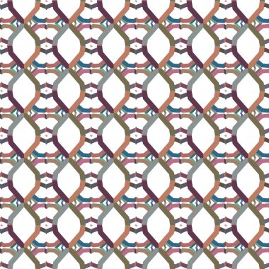 Geometrik süslemeli vektör deseni. Kusursuz tasarım dokusu 