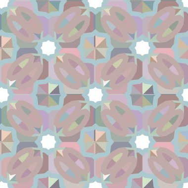 Geometrik süslemeli vektör deseni. Kusursuz tasarım dokusu