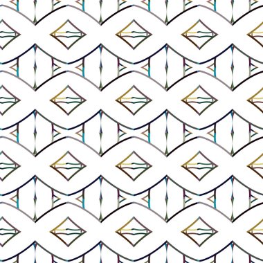 Geometrik süslemeli vektör deseni. Kusursuz tasarım dokusu 