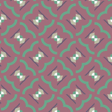 Geometrik süslemeli vektör deseni. Kusursuz tasarım dokusu