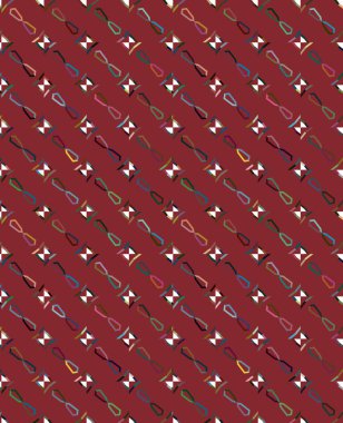 Geometrik süslemeli vektör deseni. Kusursuz tasarım dokusu 