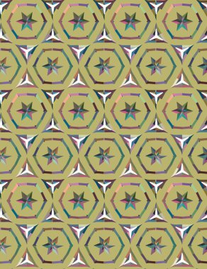 Geometrik süslemeli vektör deseni. Kusursuz tasarım dokusu 
