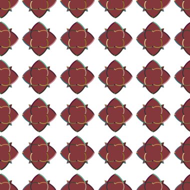 Geometrik süslemeli vektör deseni. Kusursuz tasarım dokusu 