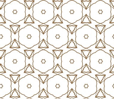 Geometrik süslemeli vektör deseni. Kusursuz tasarım dokusu