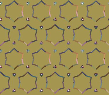 Geometrik süslemeli vektör deseni. Kusursuz tasarım dokusu 