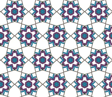 Geometrik süslemeli vektör deseni. Kusursuz tasarım dokusu 