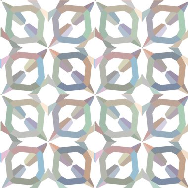 Geometrik süslemeli vektör deseni. Kusursuz tasarım dokusu 